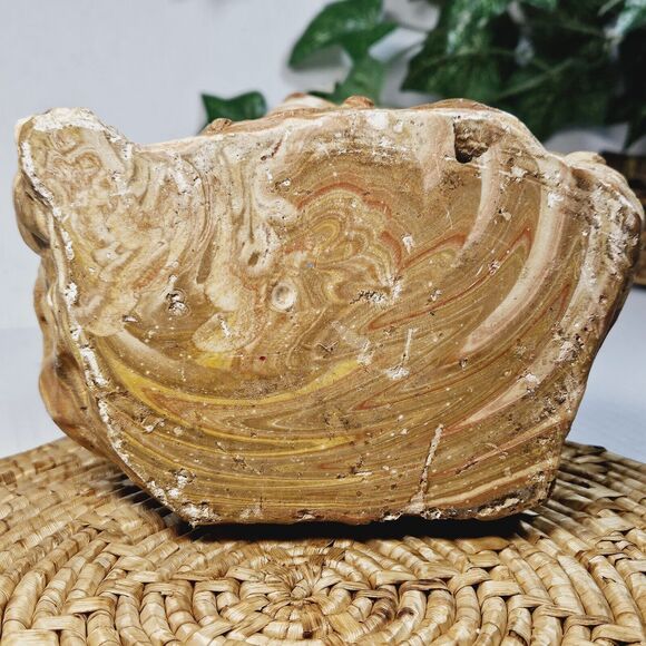 Vintage Native American Indian Woman Statue Swirl Clay Resin Carved Sculpture - Picture 10 of 16